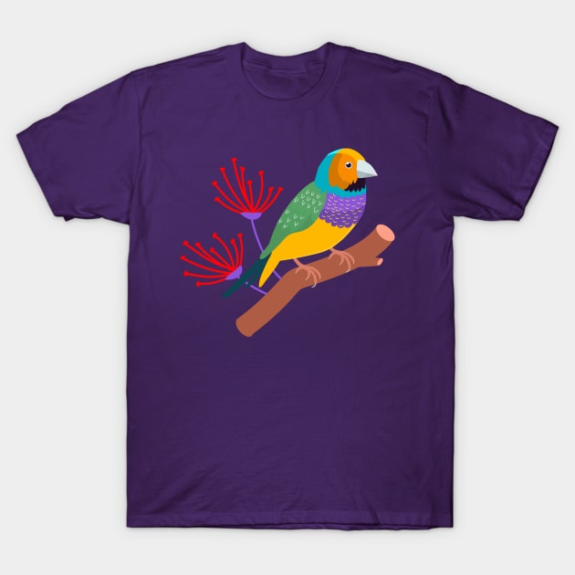 Colorful Bird T-Shirt by Mako Design 